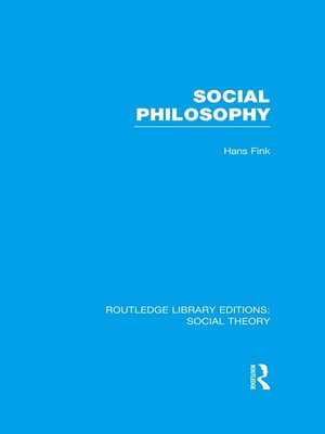 cover image of Social Philosophy